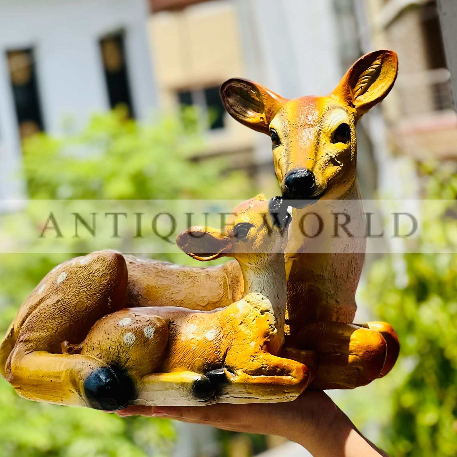 Deer & Fawn Love Due Sculpture