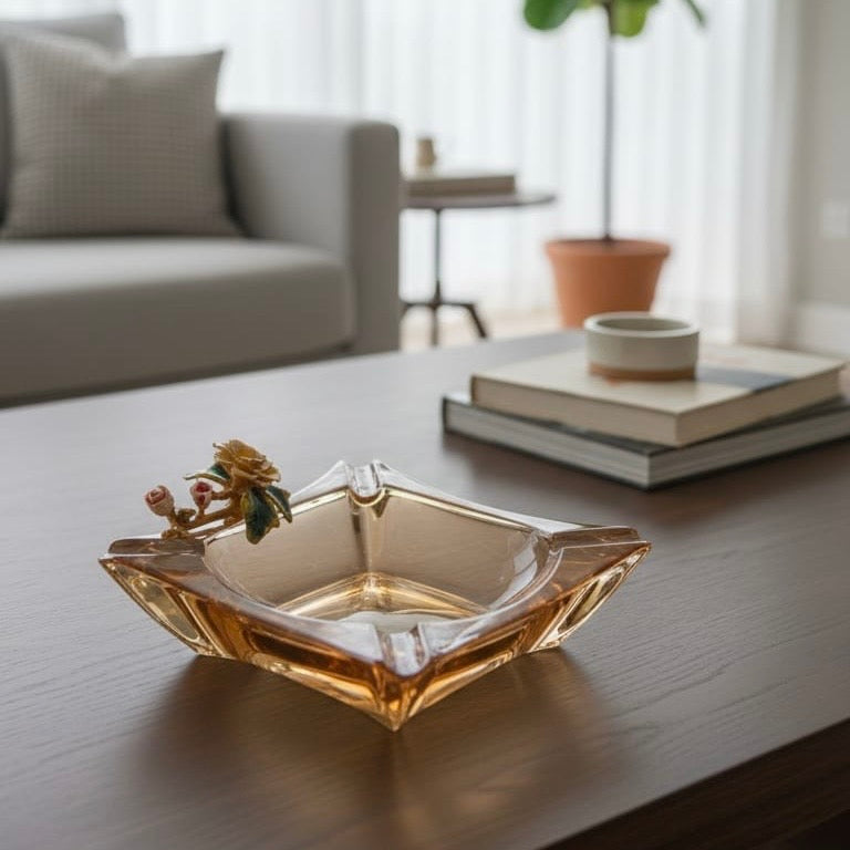 Exclusive Transparent Crystal Ashtray