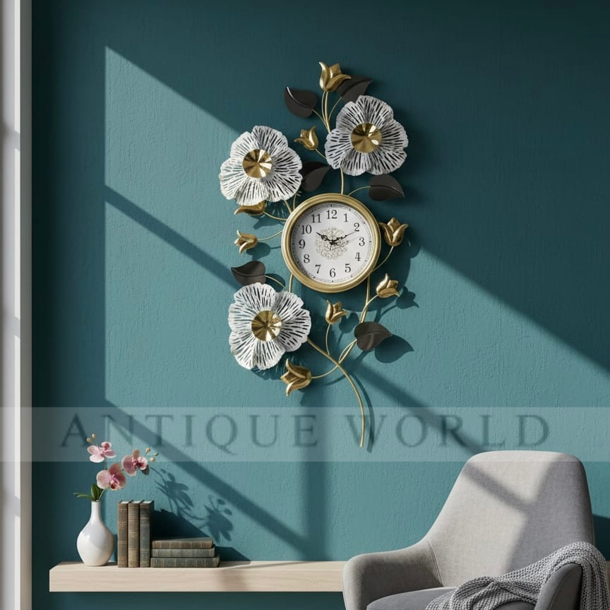 Vertical Metal Floral Wall