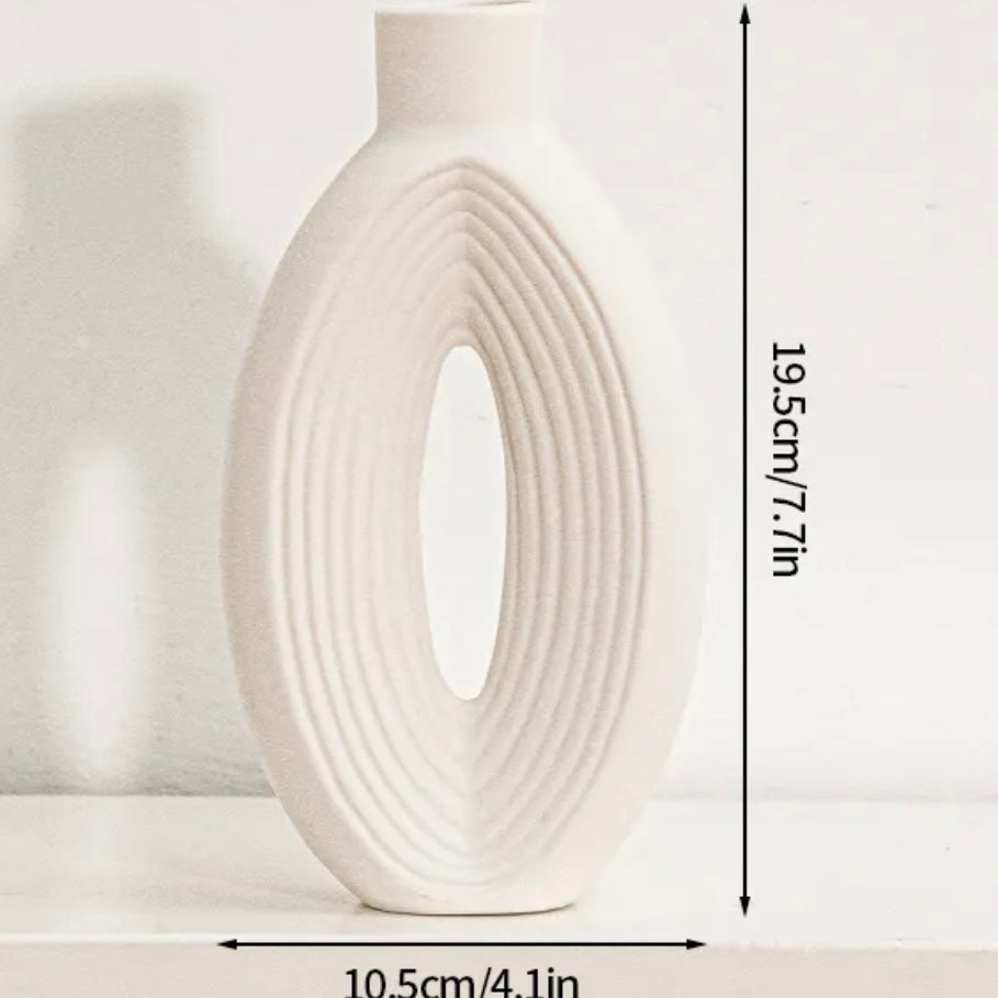 Hollow Oval Shaped Vase 1 Pc
