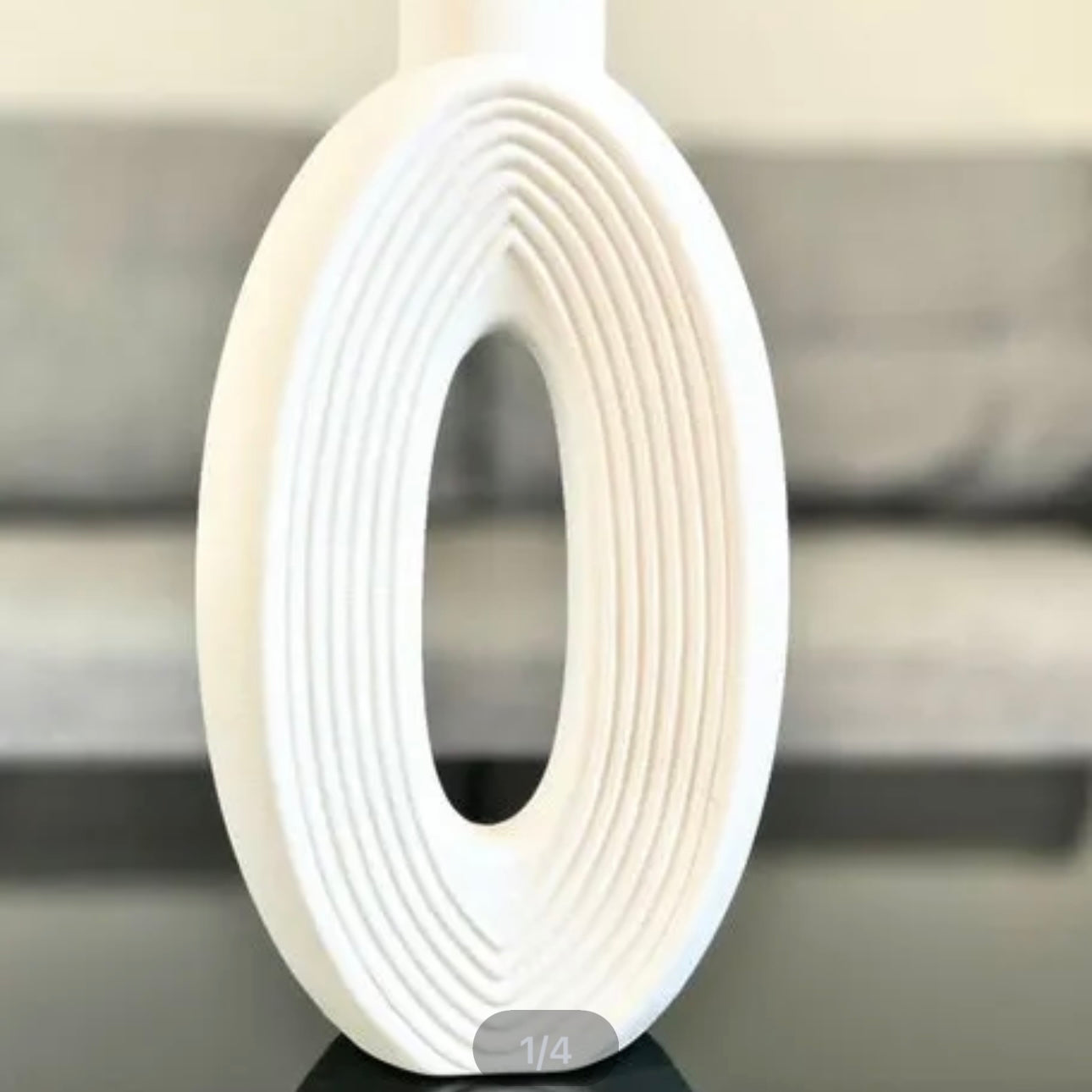 Hollow Oval Shaped Vase 1 Pc