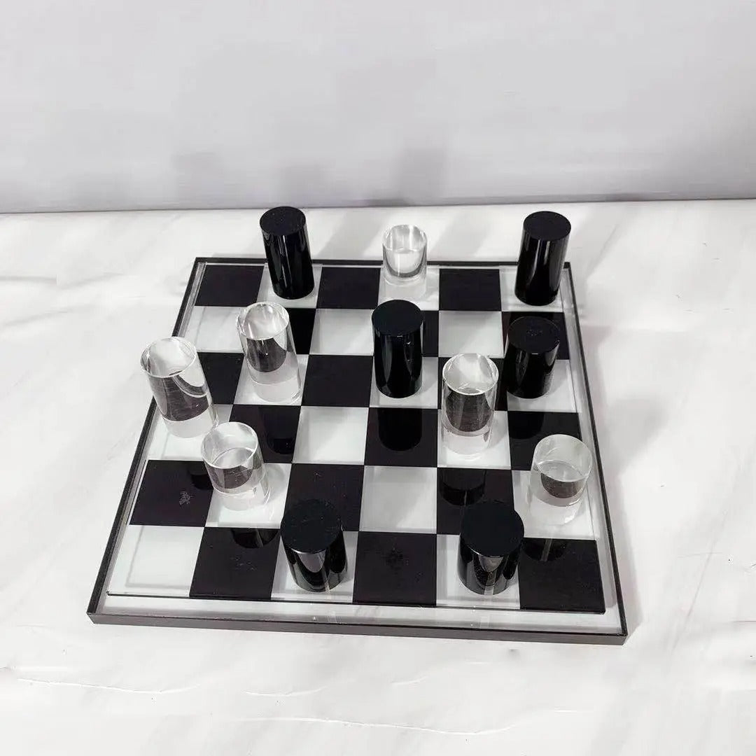 Modern Luxury Marble Crystal Chessboard