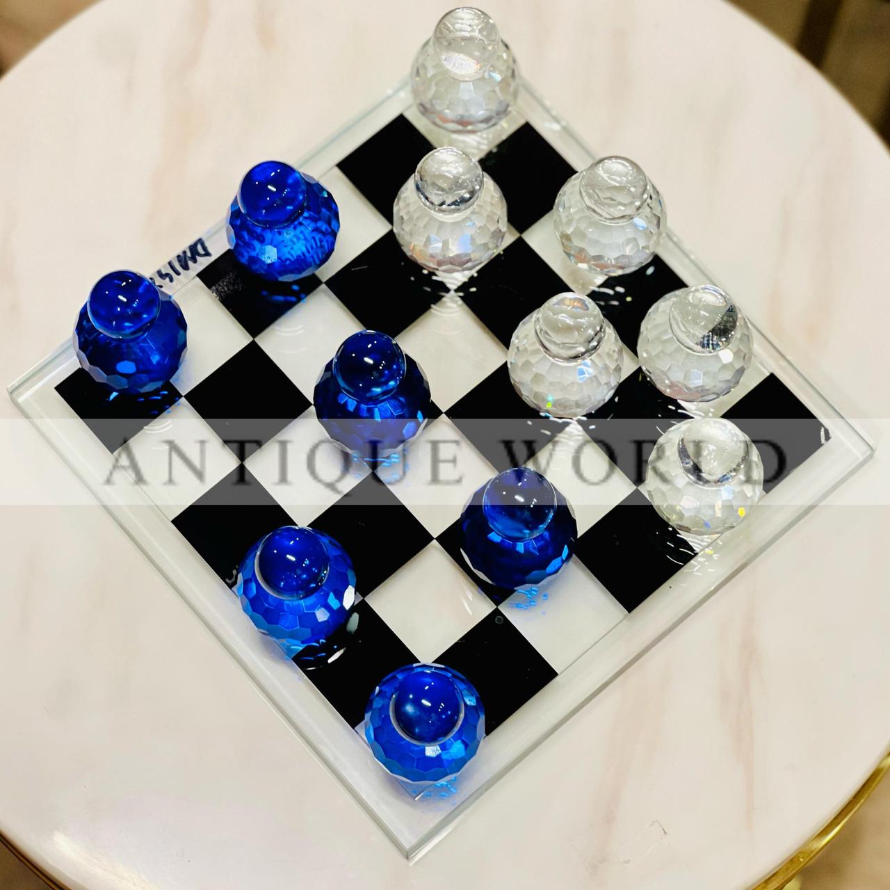 Triumph Crystal Chess Glass Bame Board