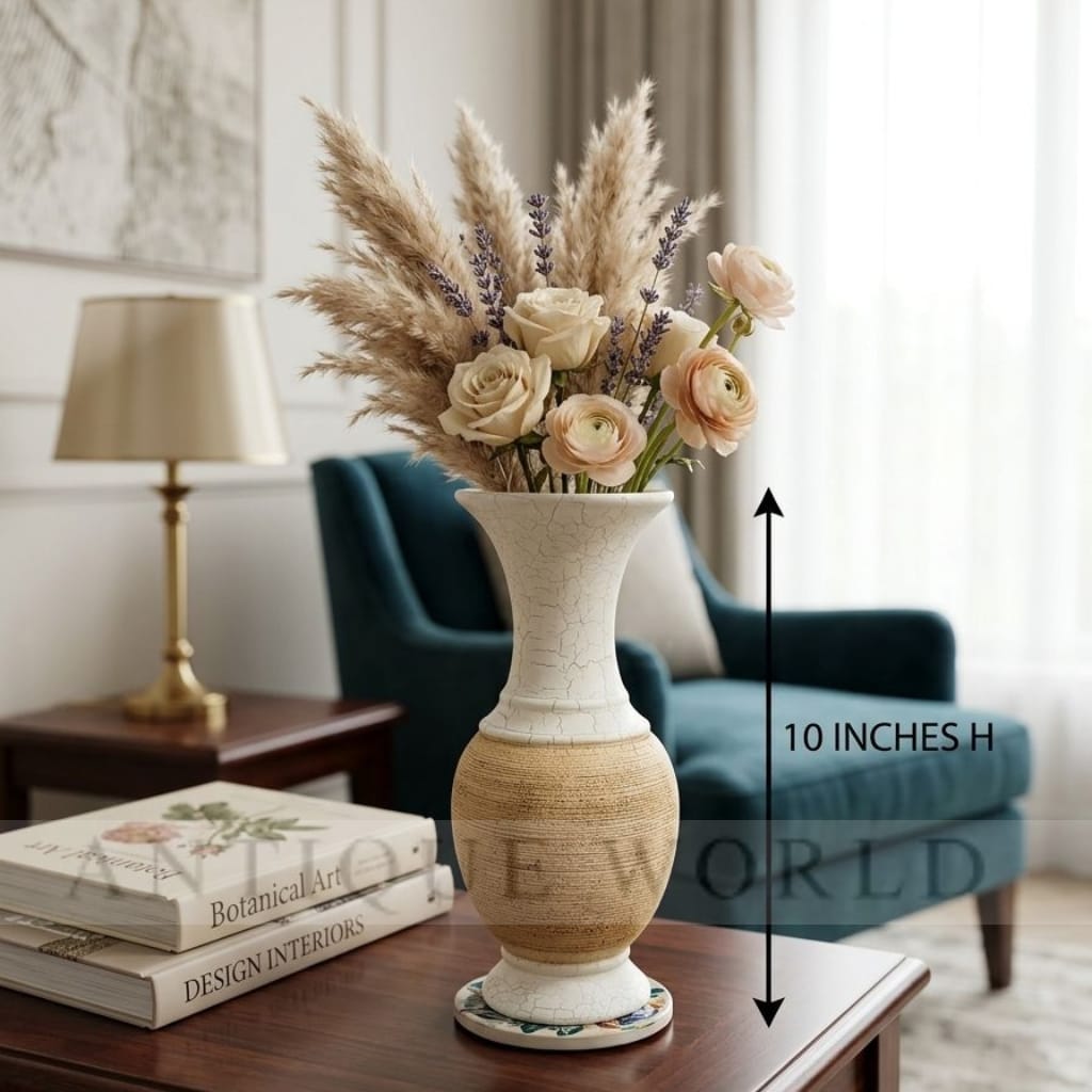 Antiqua Earthy Twin-Tone Antique Vase