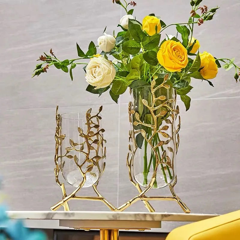 Light luxury glass vase (Set Of 2)