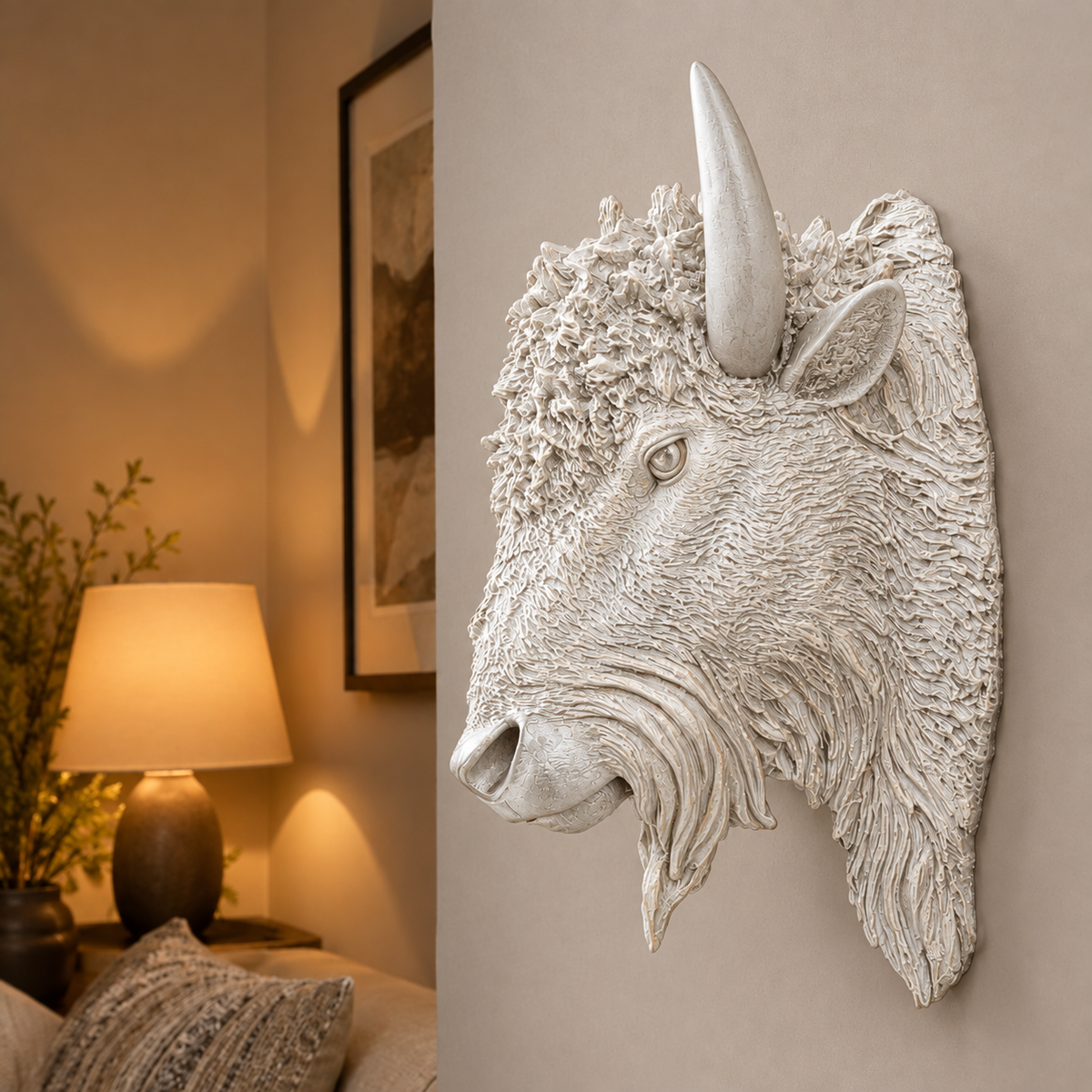 Faux Bull Wall Mount