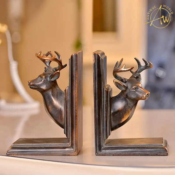 Classical Deer Head Bookend