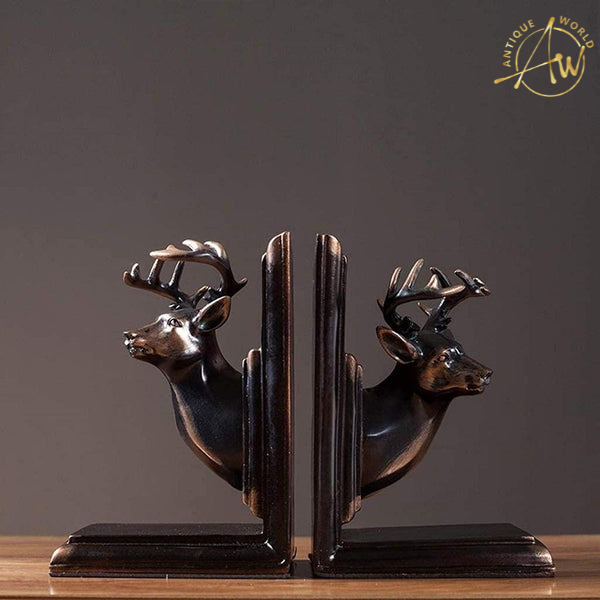 Classical Deer Head Bookend