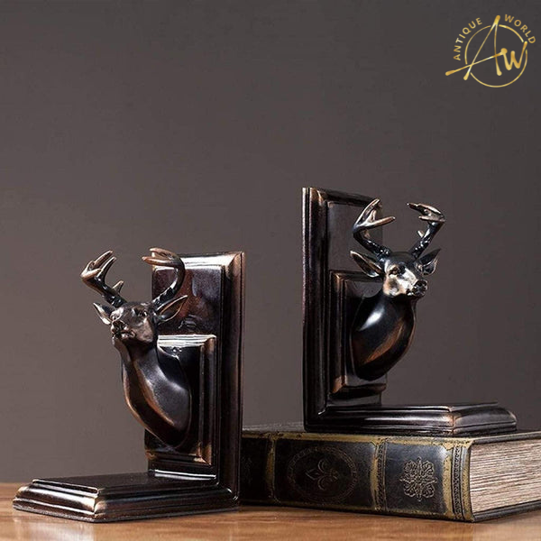 Classical Deer Head Bookend