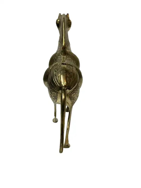 Beautiful Gold Brass Horse Sculpture