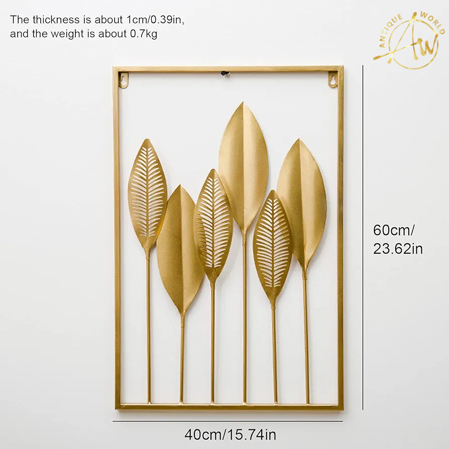 Gold Leaf Metal Wall Decor