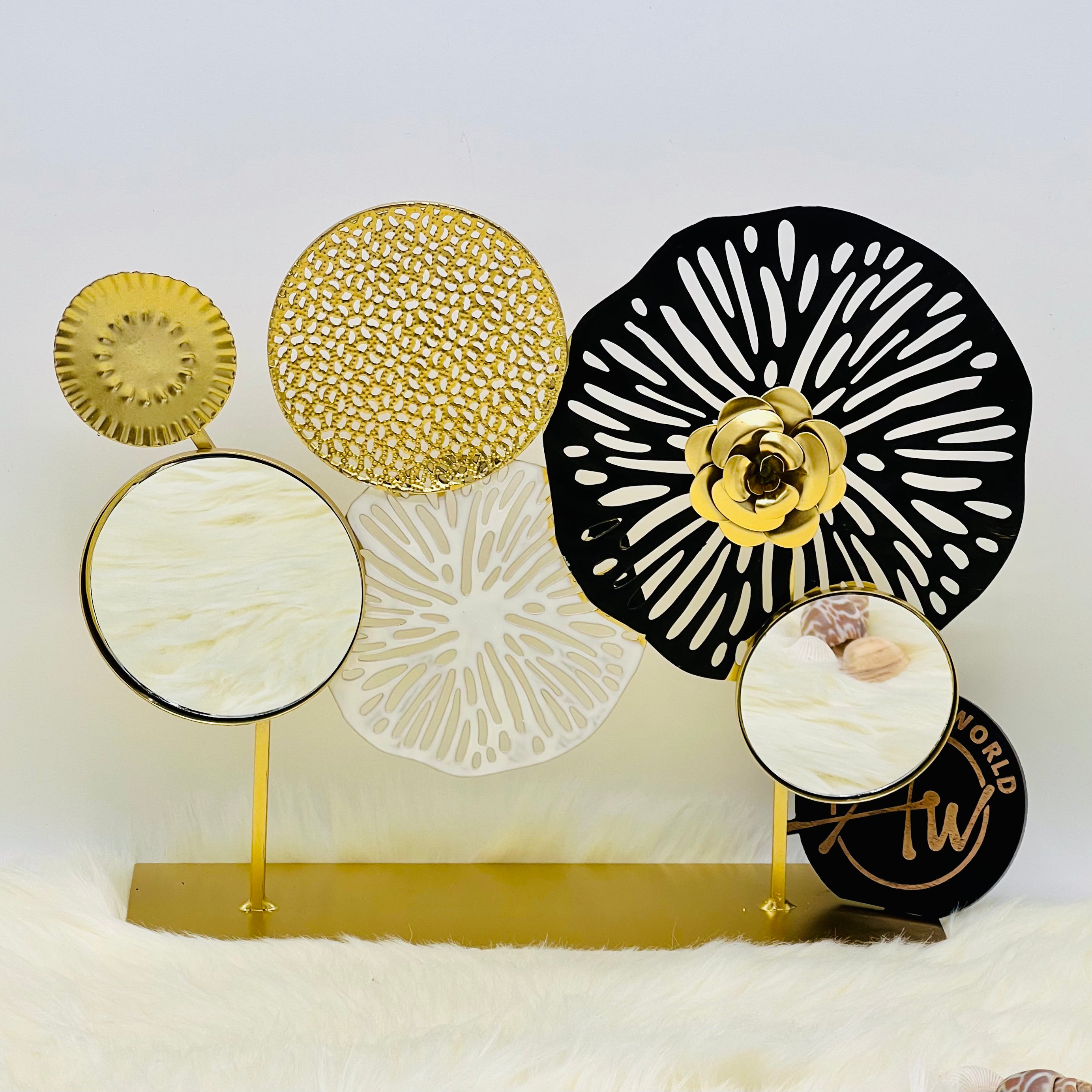 Metal Mirror Panel Decor