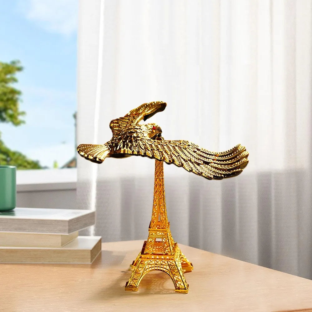 Eiffel Tower Eagle Bird Figurine Sculpture