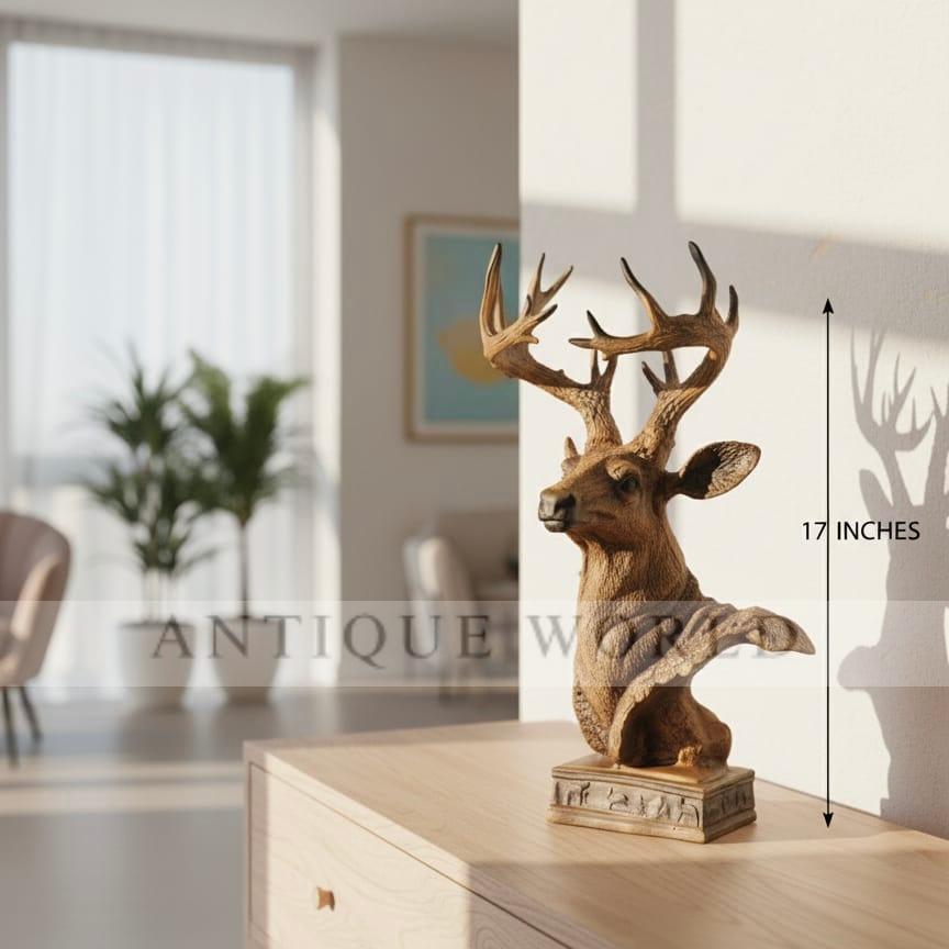 Majestic 3D Deer Head Wall Mount with Antlers"