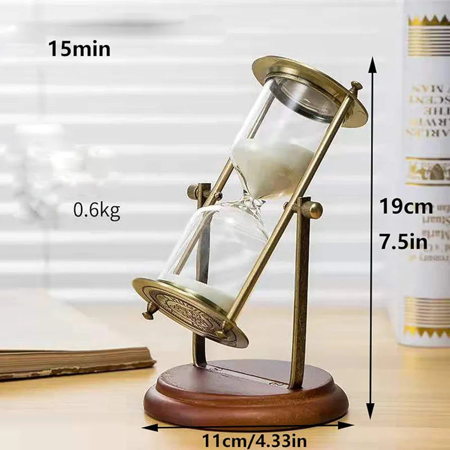 Metal Rotating Sandglass Timer ( 15 mints )