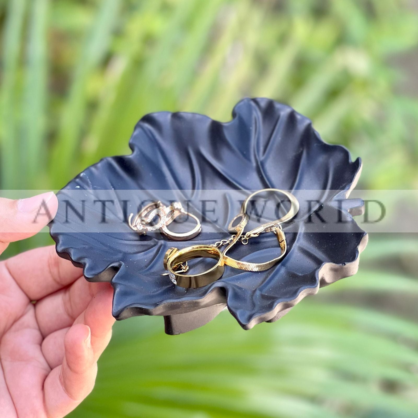 Leaf Luxe Trinket Jewellery Tray
