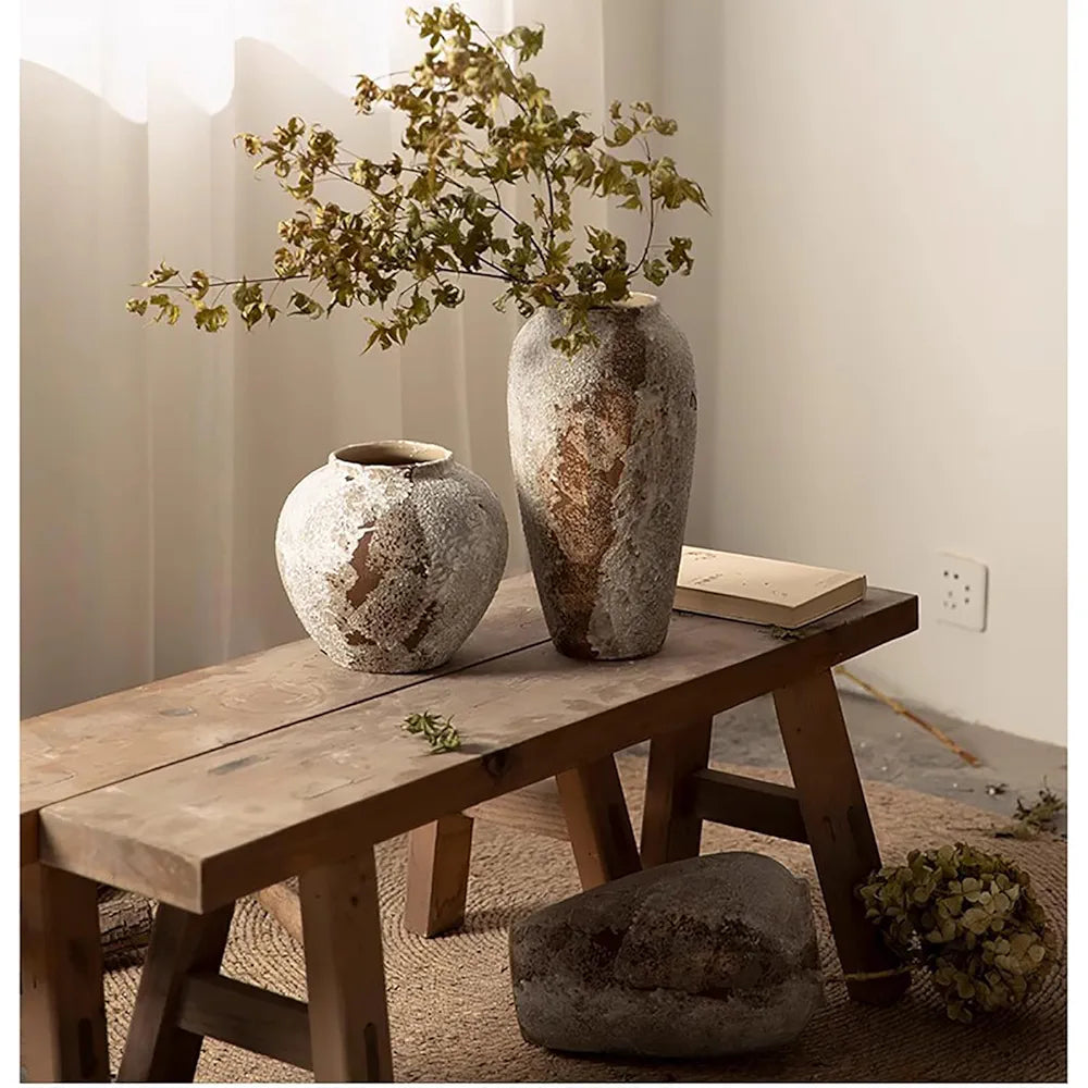 Rustic Farmhouse Decorative Vases ( Set of 3 )