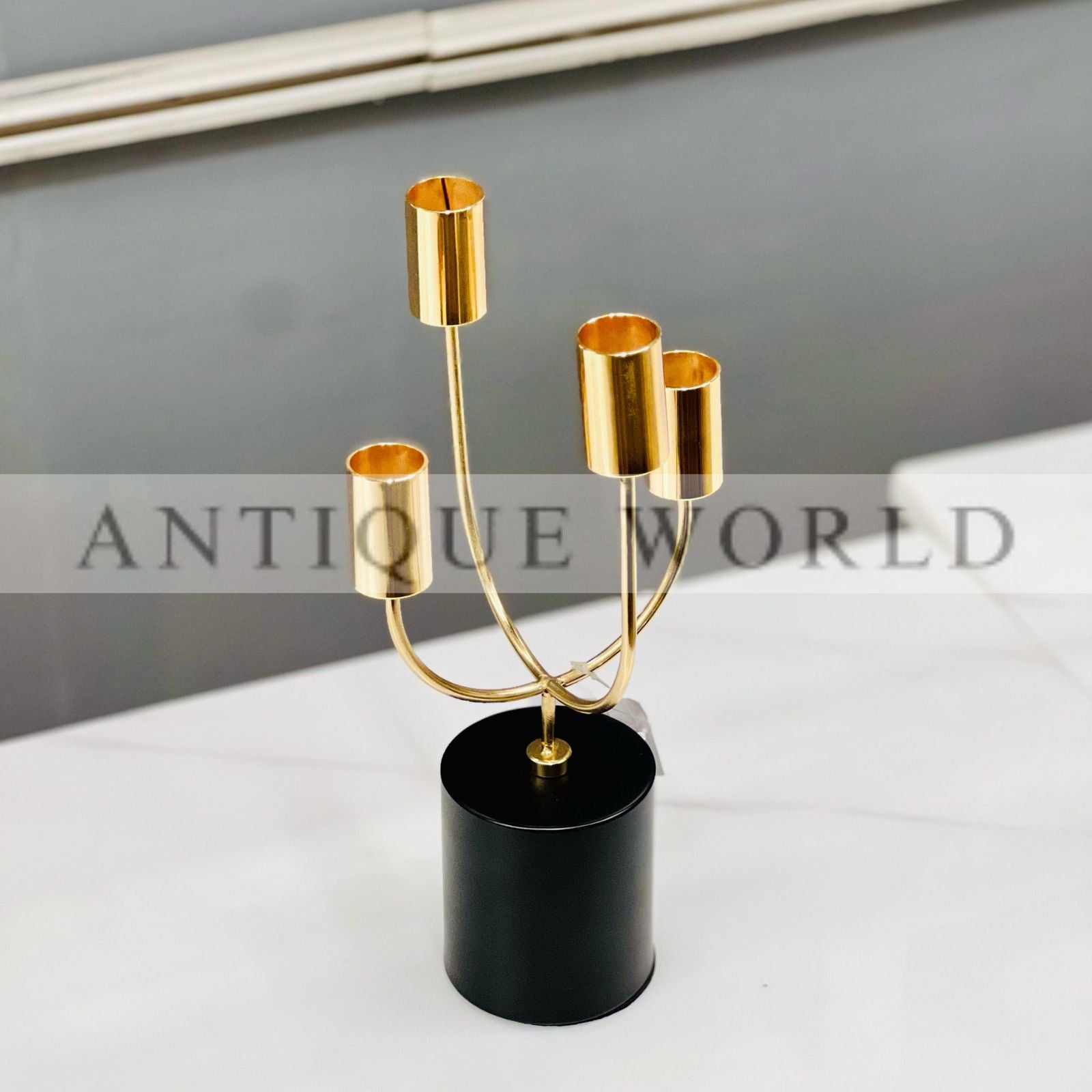 Gold Metal Candle Holder
