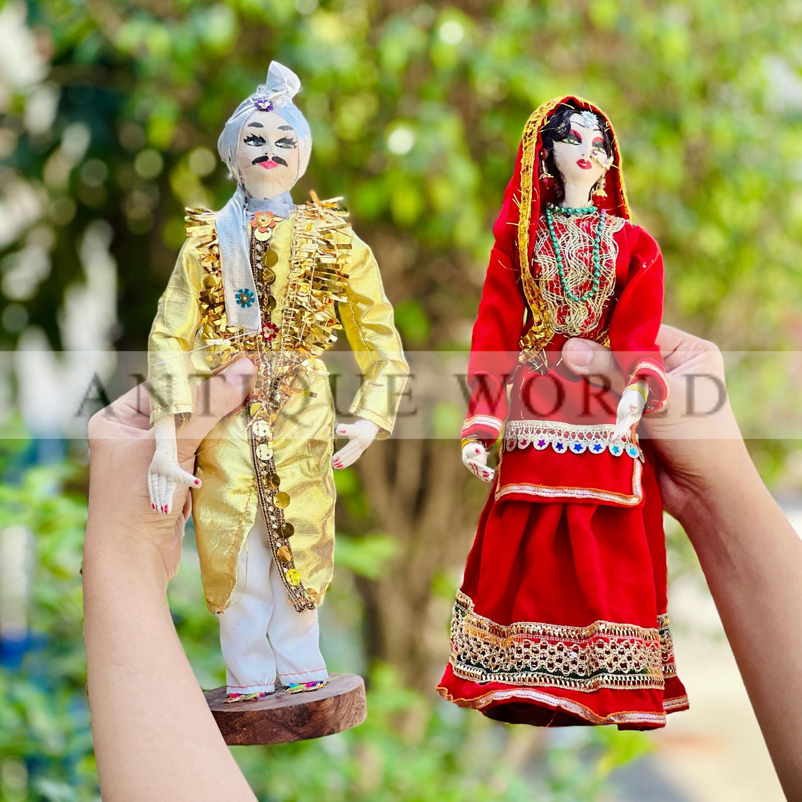 Bride Groom Cultural Dolls Sculpture 1pc
