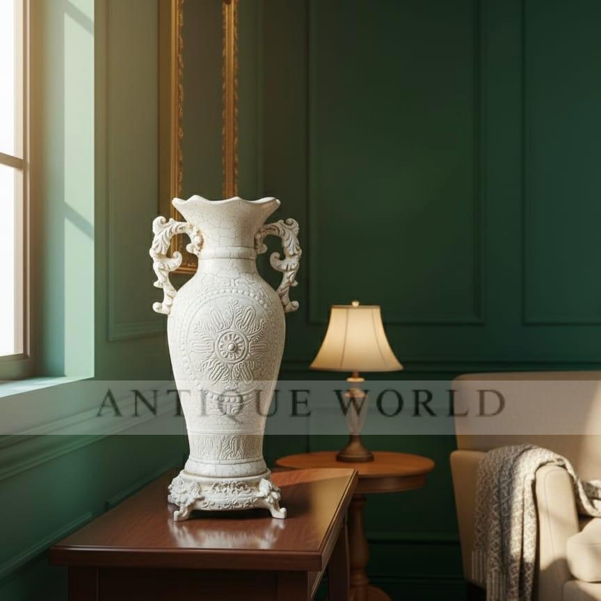 Textured Ceramic Jug Style Decorative Vase