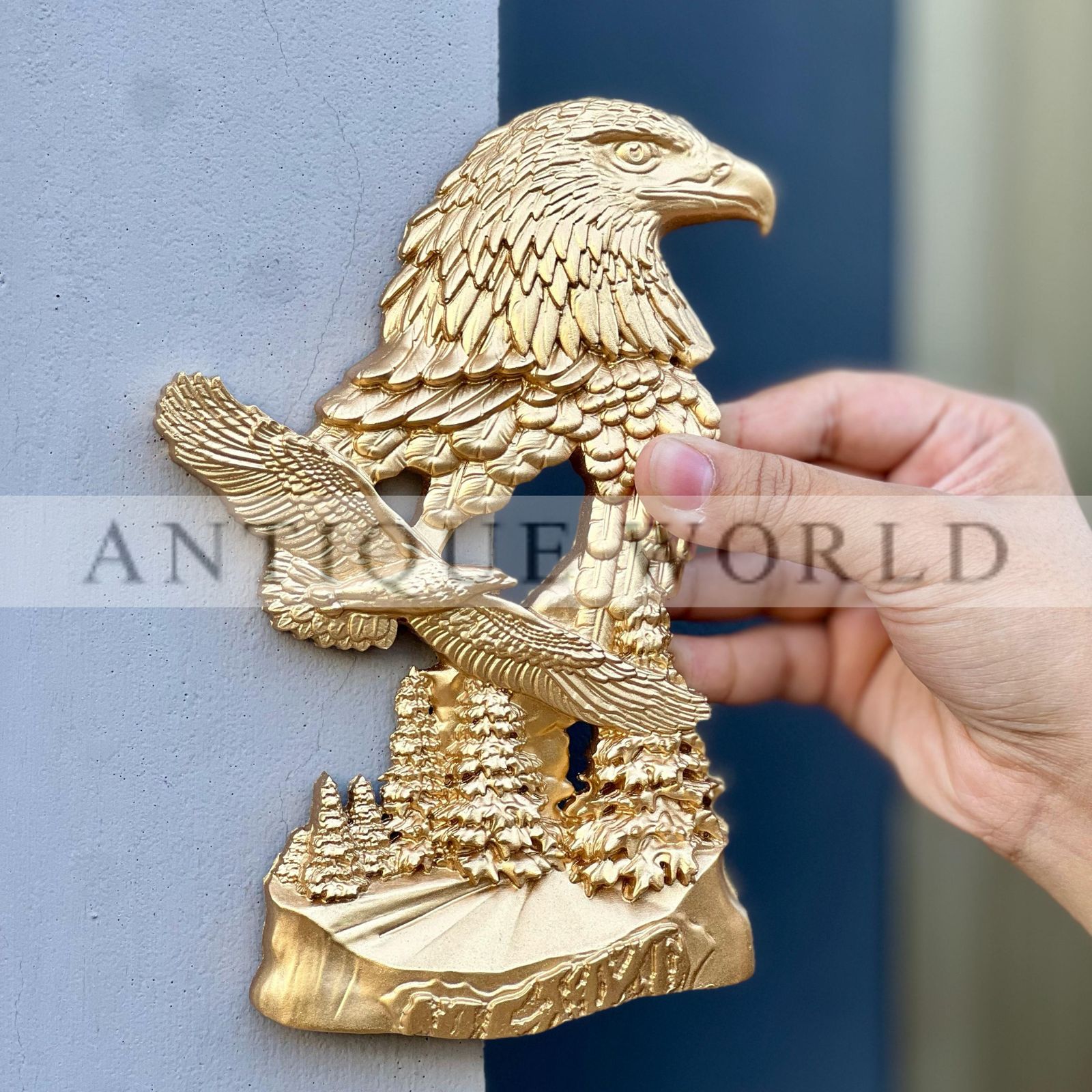 Antique Eagle Sculpture Wall Decor
