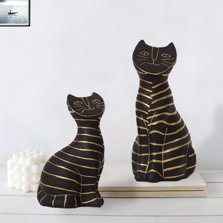 Noir Feline Grace Sculpture ( 2pc )