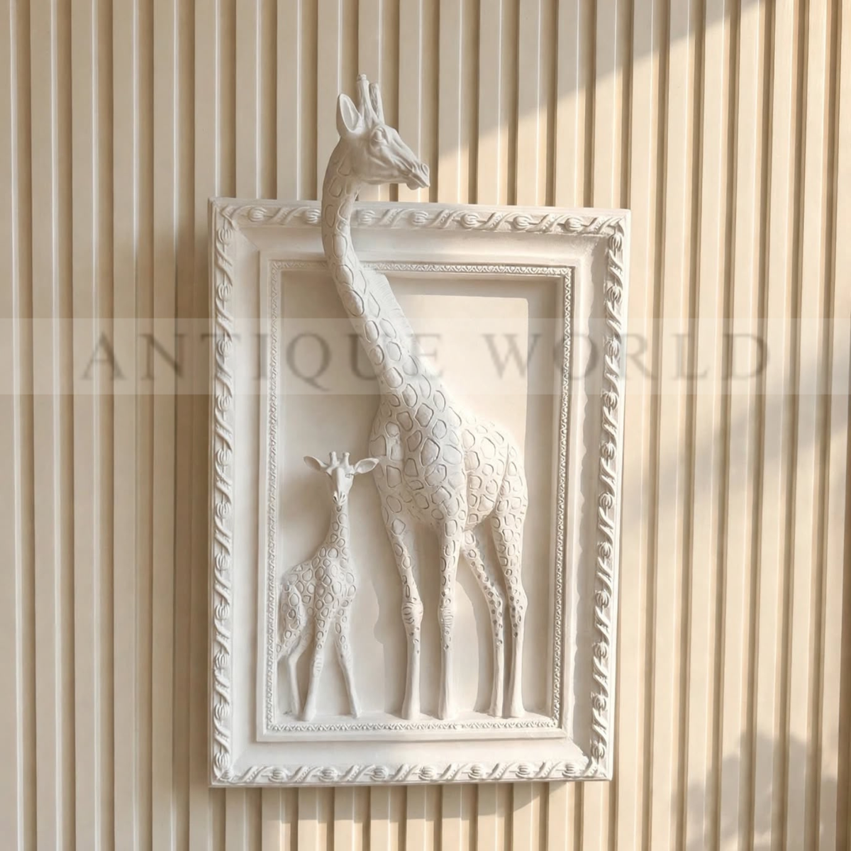 Golden Giraffe Family Elegance Wall Art