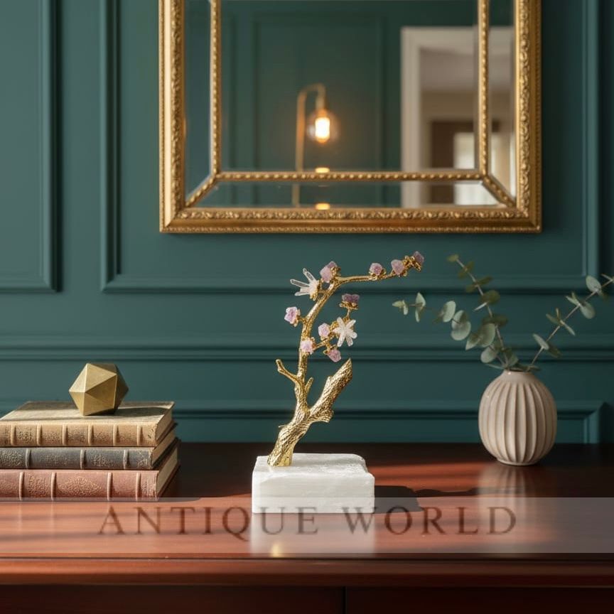 Royal Gold Finish Decorative Flowering Tree Showpiece