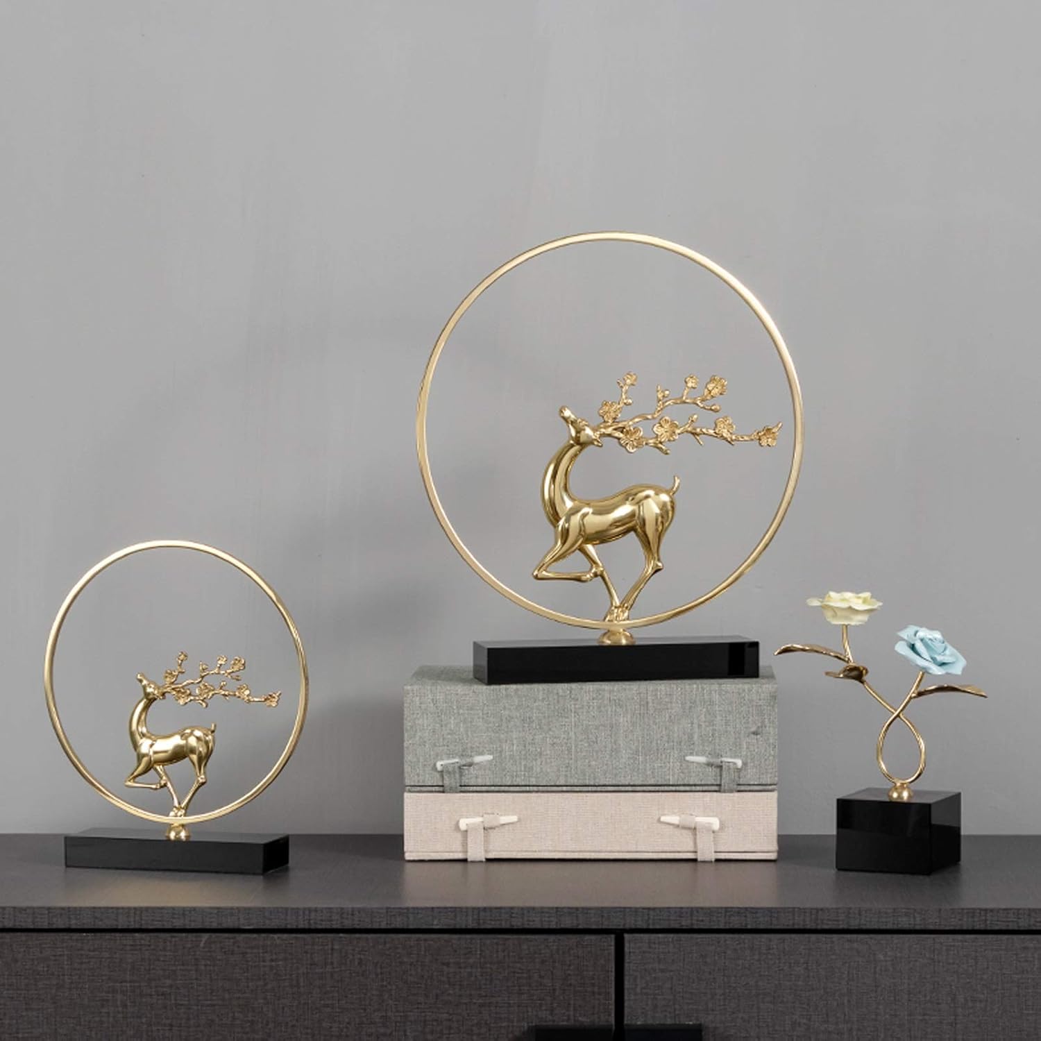 New Chinese Style Pure Copper Deer Ornament