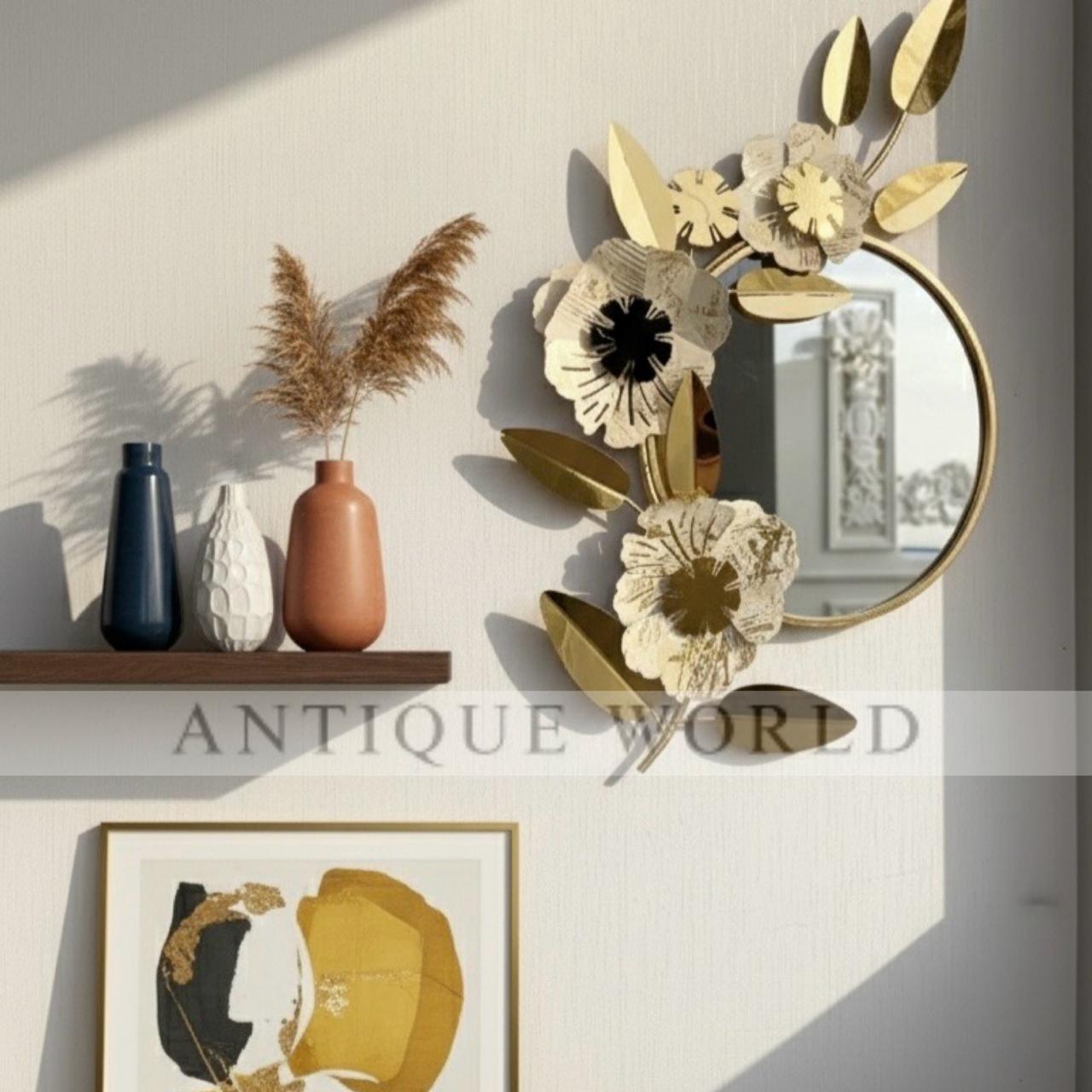 Golden Bloom Harmony Mirror