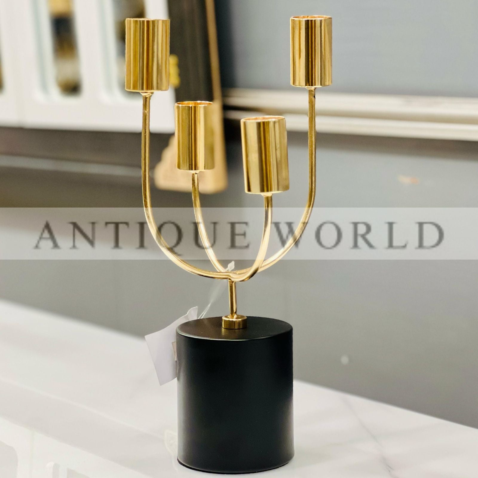 Gold Metal Candle Holder