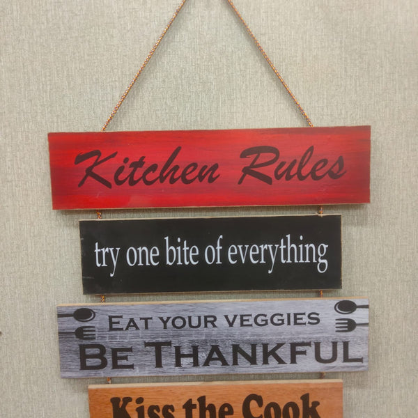 Kitchen Rules Wall Hanging