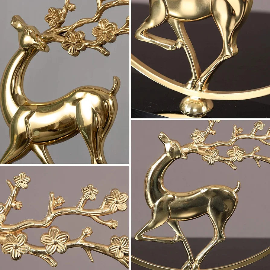 New Chinese Style Pure Copper Deer Ornament