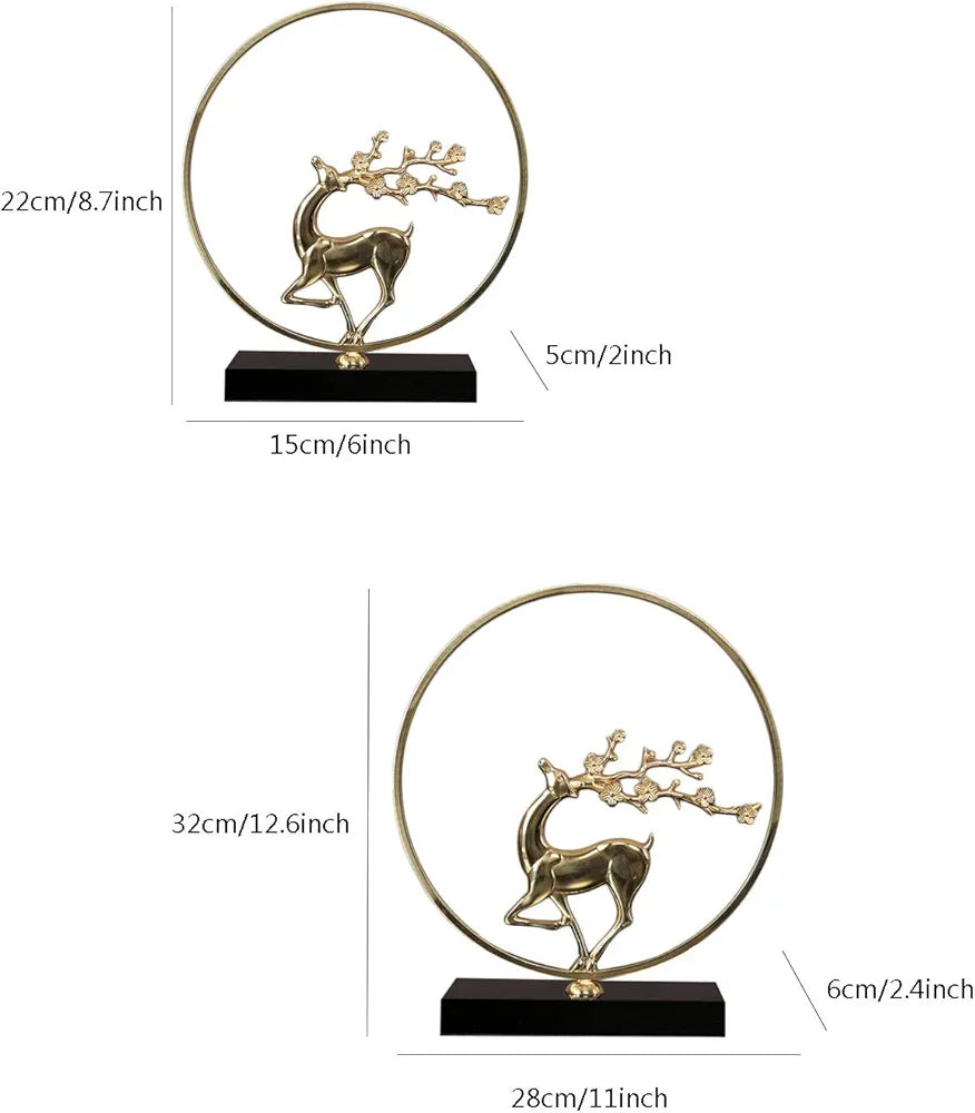 New Chinese Style Pure Copper Deer Ornament