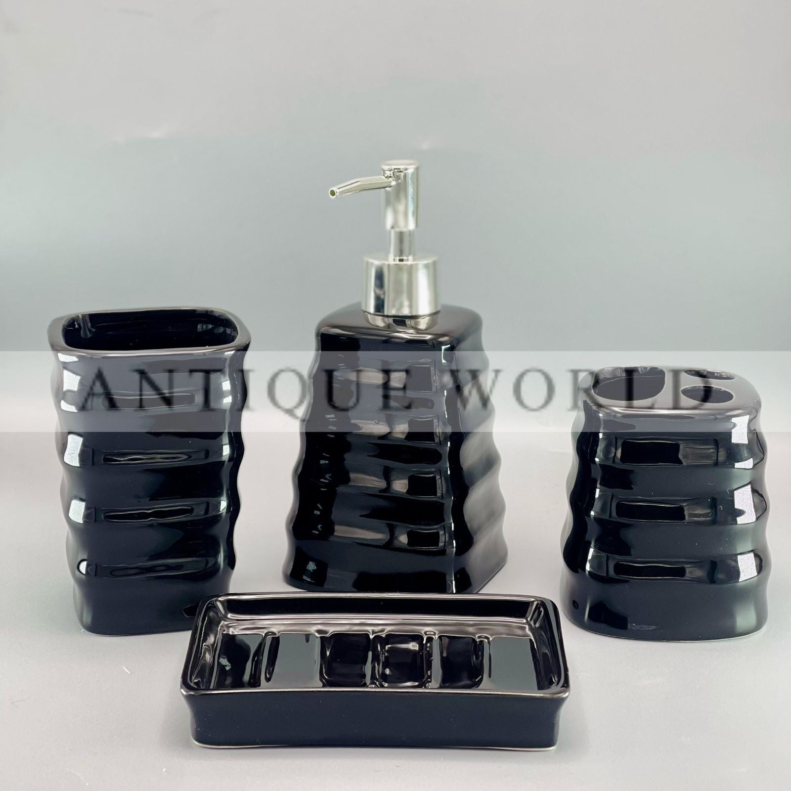 Luxury Black Accessories Bathroom Set