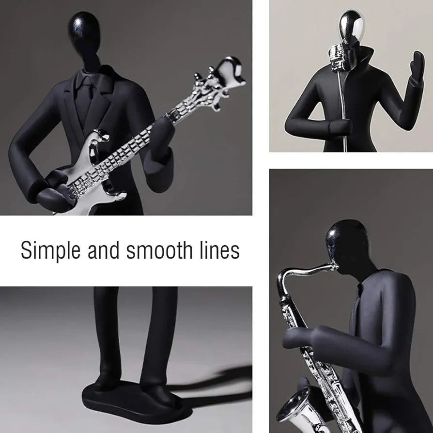 Winomo Musician Saxophone Player Statue