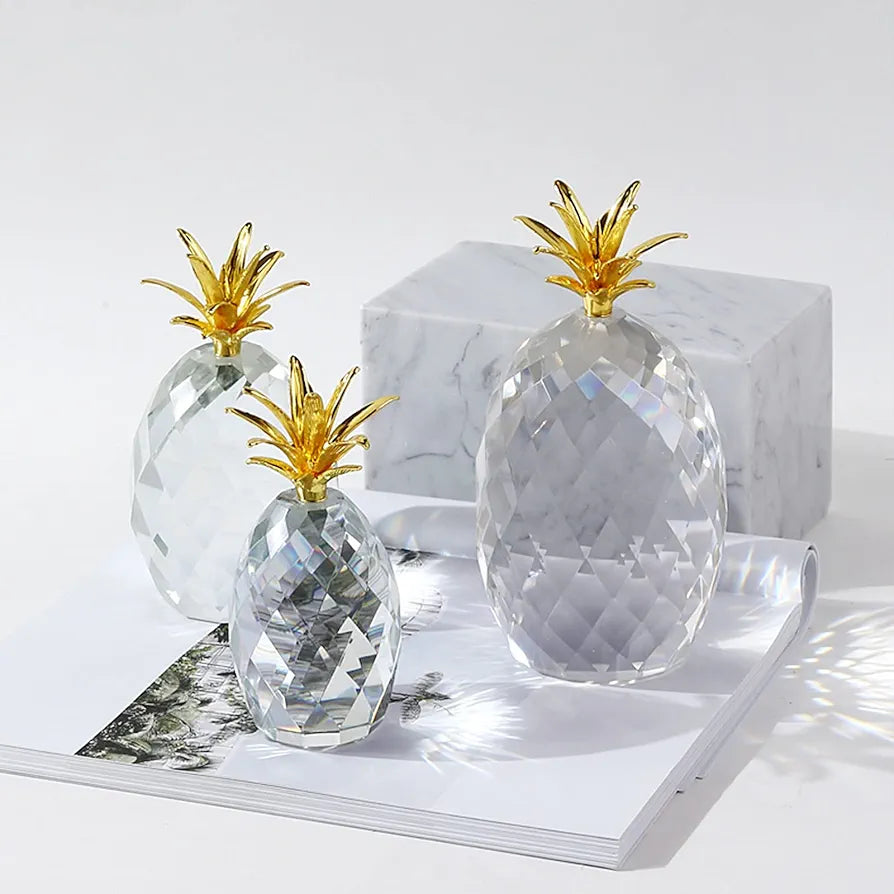 Elegant Crystal Pineapple Ornaments ( Set of 3 )