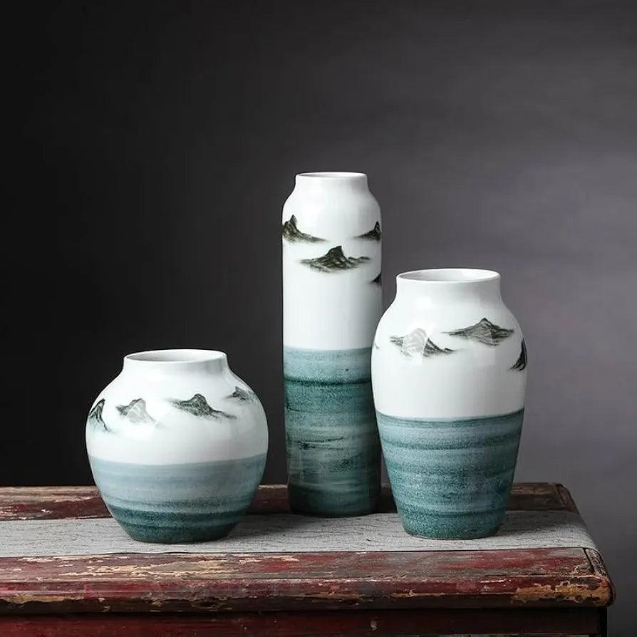 Hand-painted Vase Decoration Three-piece Living Room