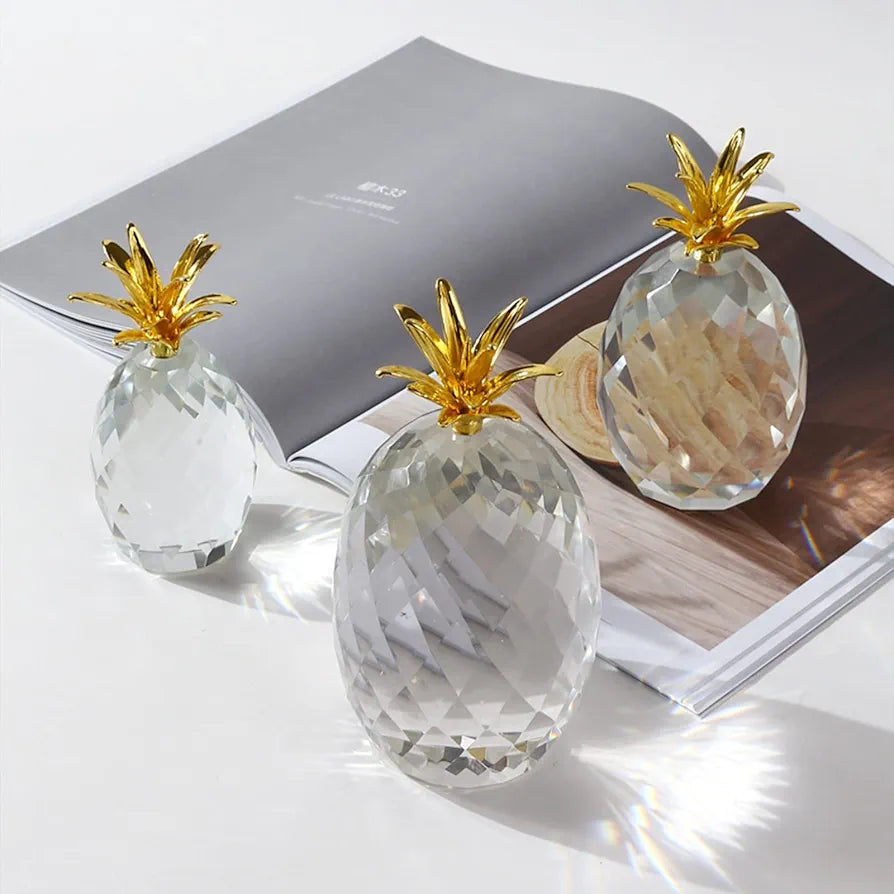 Elegant Crystal Pineapple Ornaments ( Set of 3 )