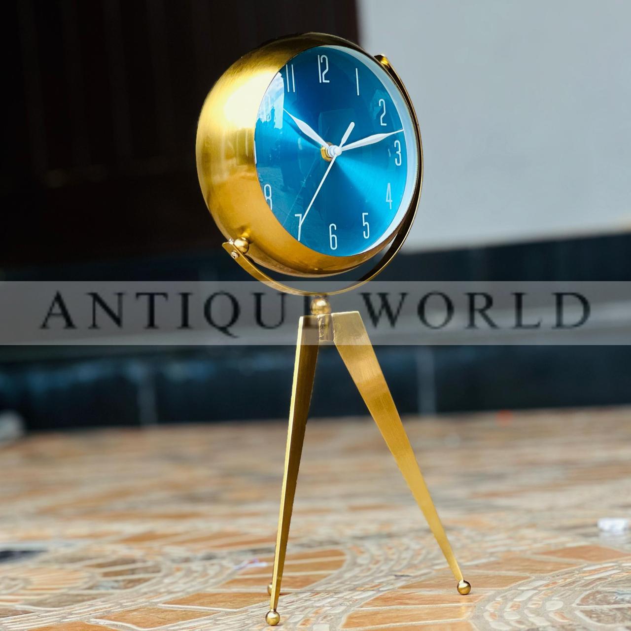 Regal Horizon Metal Tripod Clock