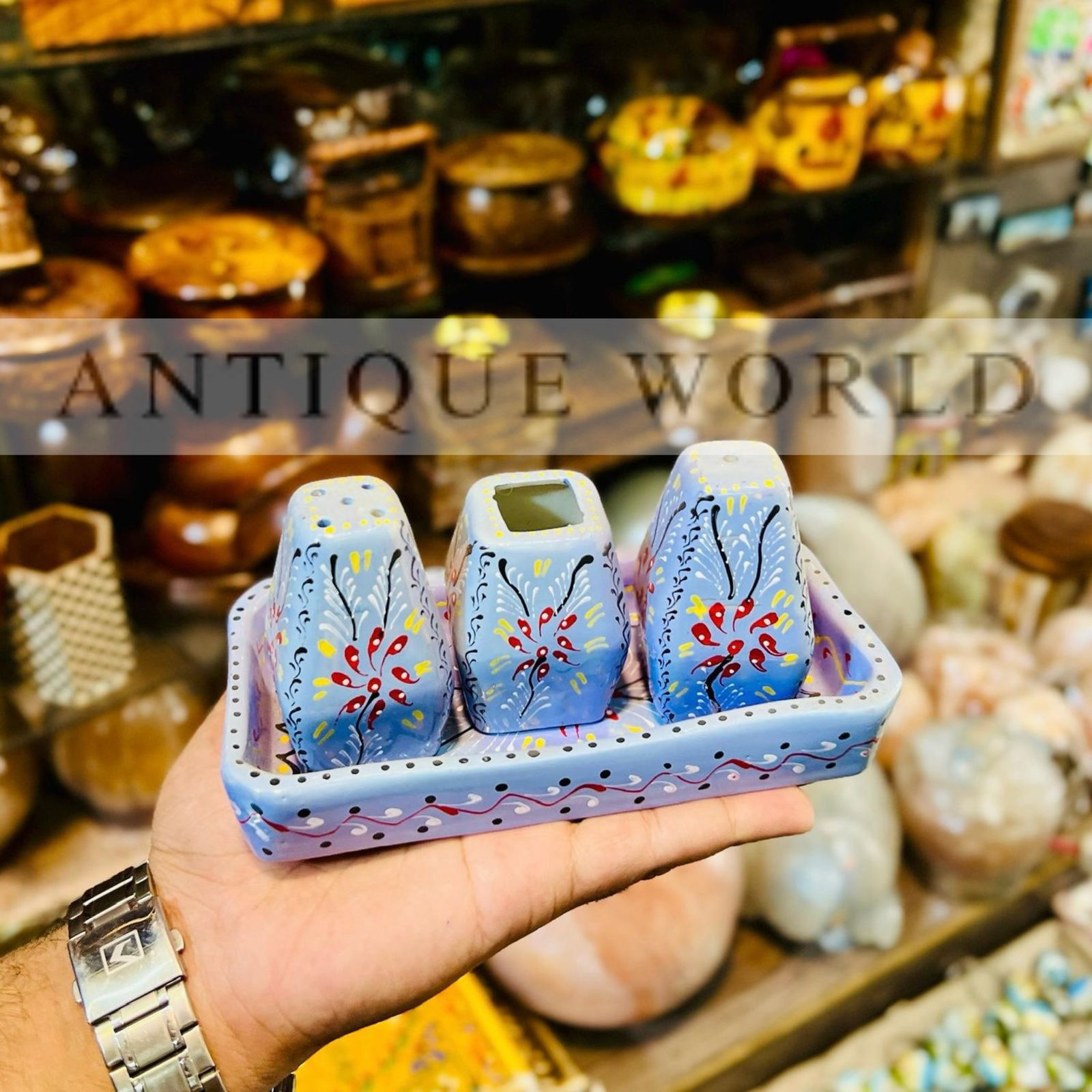 Antique Naqshi Spice Shaker Jar Set