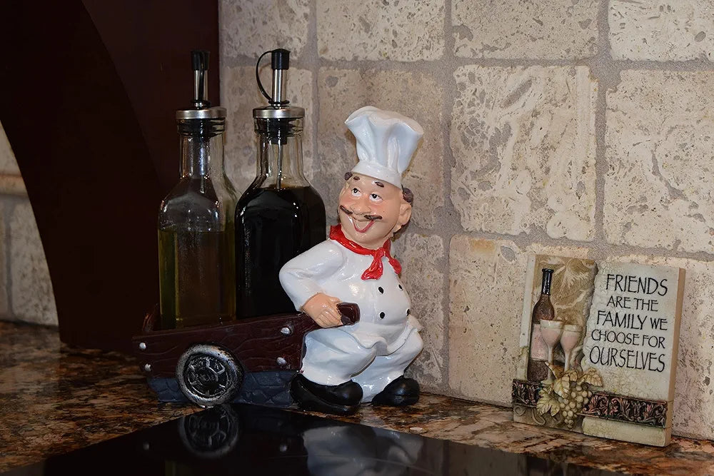 Chef Oil & Vinegar 2 Bottle Dispensers and Bottle Holder