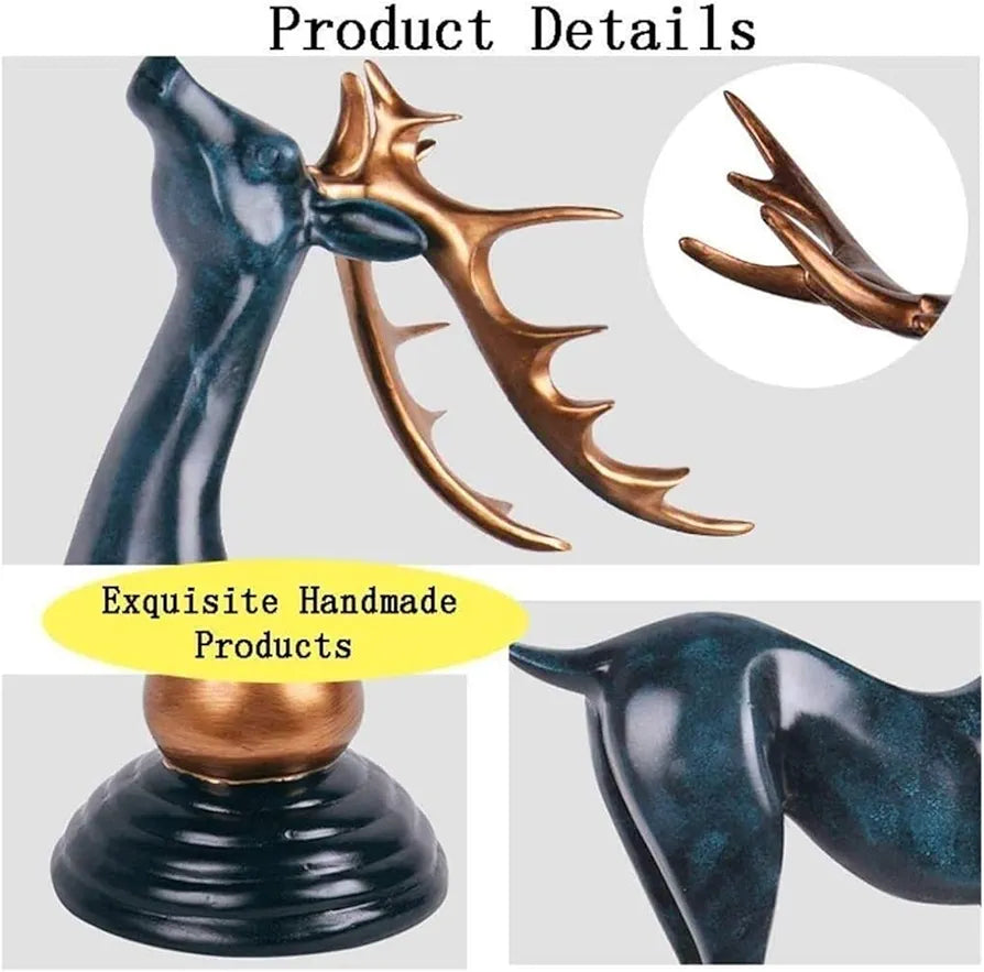 Home Decor Couple Deer Figurine Statue ( Set of 2 )