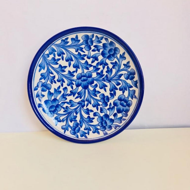 Handmade Blue Pottery Tray ( Set of 5pc )