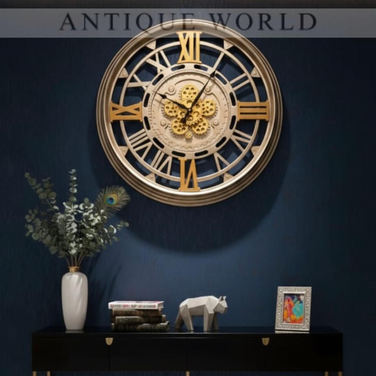 Industrial Crown Wall Clock