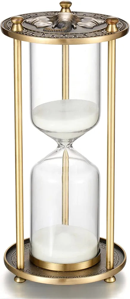 Vintage Metal White Sand Timer