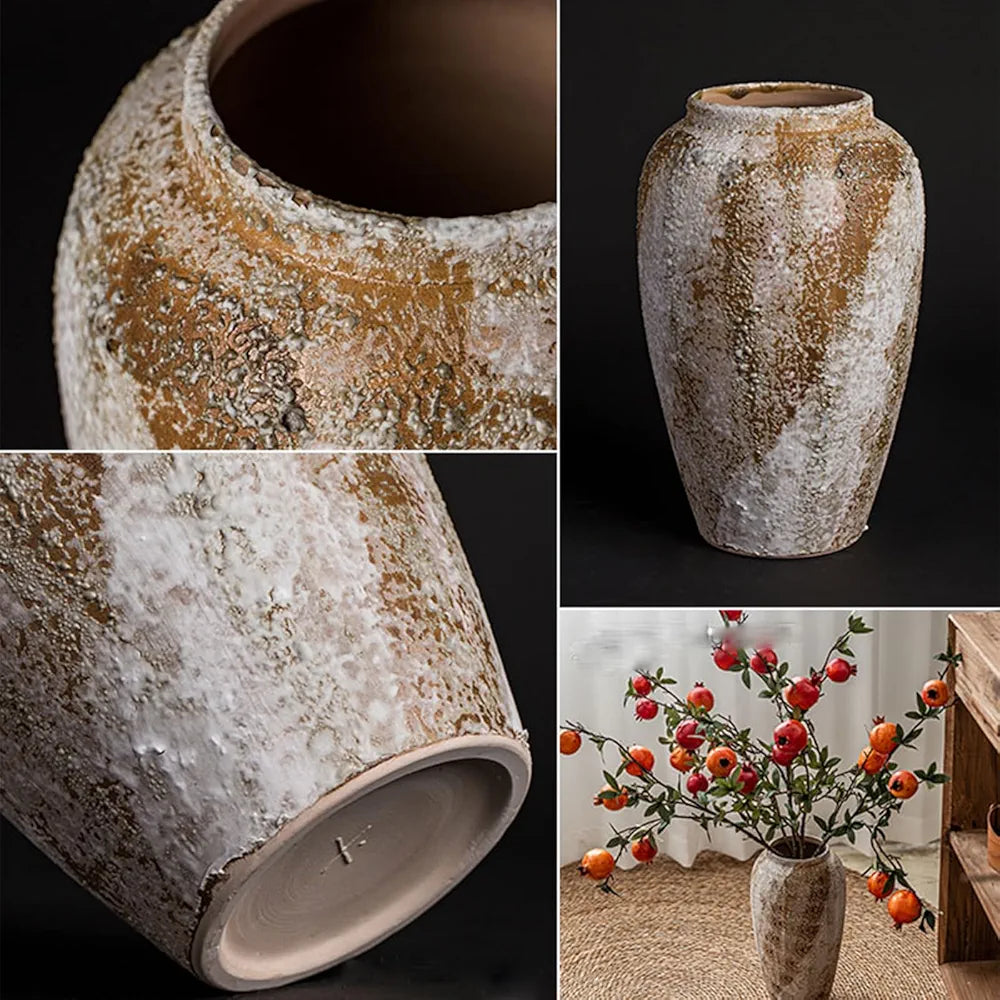 Rustic Farmhouse Decorative Vases ( Set of 3 )