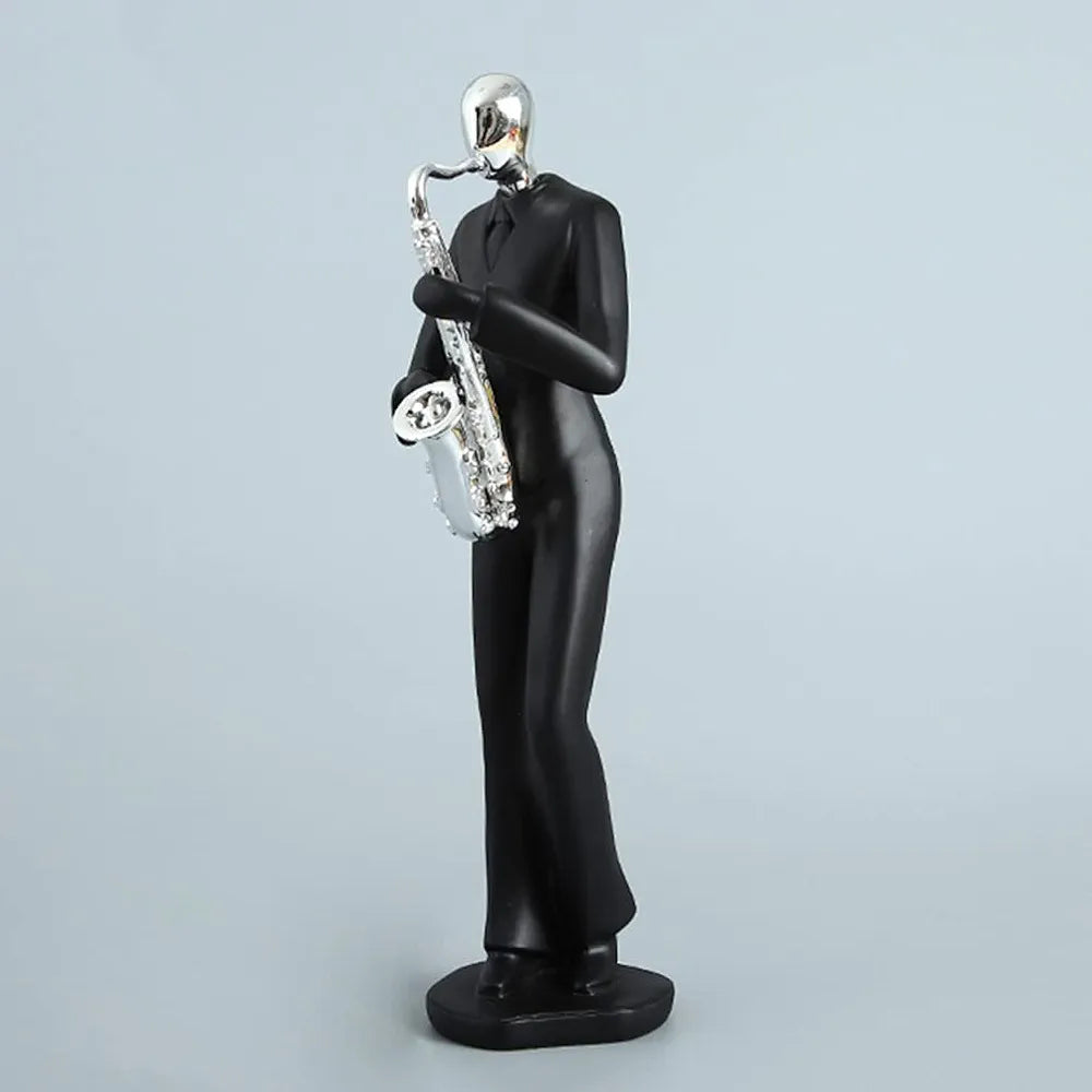 Winomo Musician Saxophone Player Statue