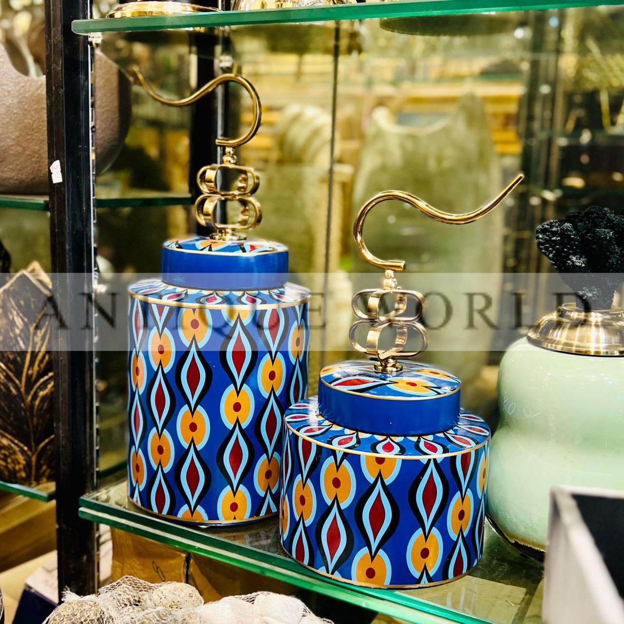 Royal Azure Jar (Set of 2)