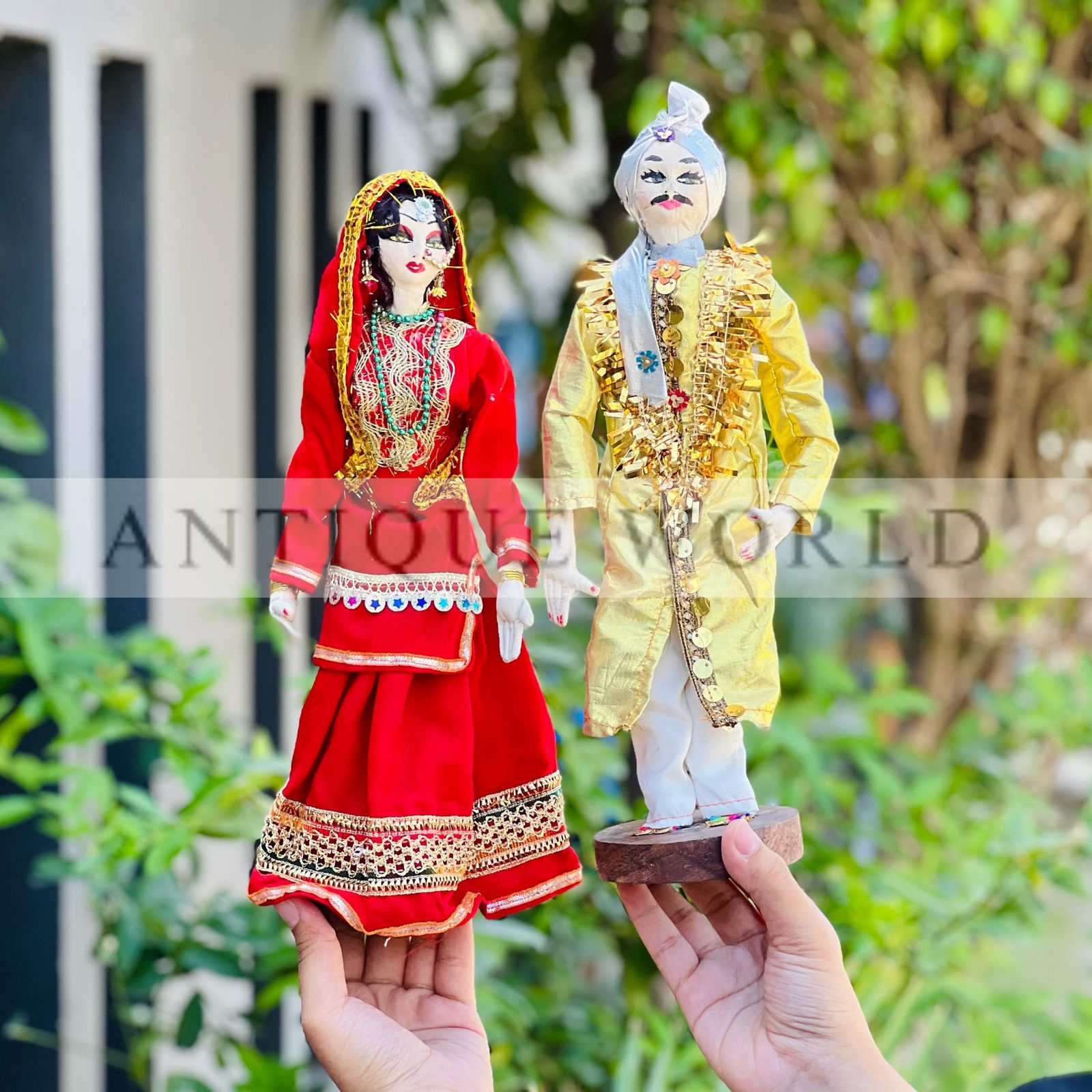 Bride Groom Cultural Dolls Sculpture 1pc